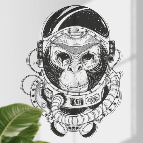 Sticker Singe Astronaute