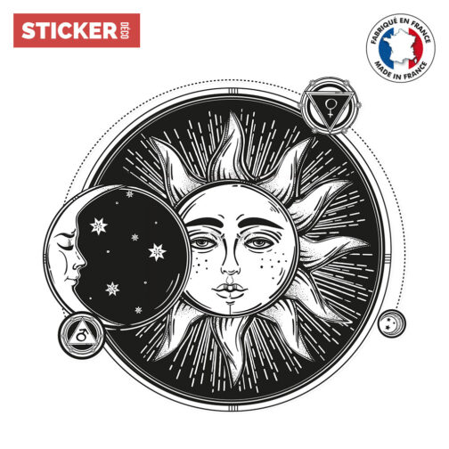 Sticker Soleil et Lune