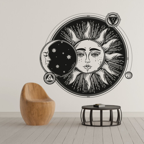 Sticker Soleil et Lune