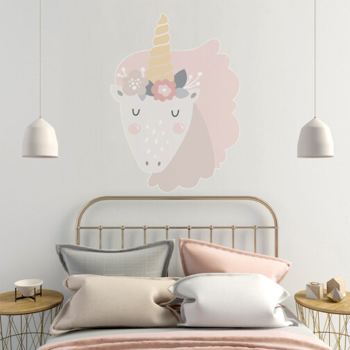 Sticker Tête De Licorne