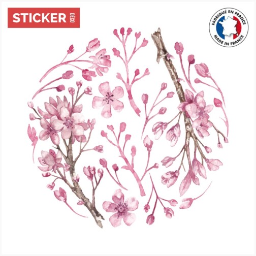 sticker branches roses