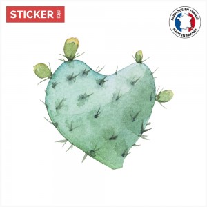sticker cactus coeur
