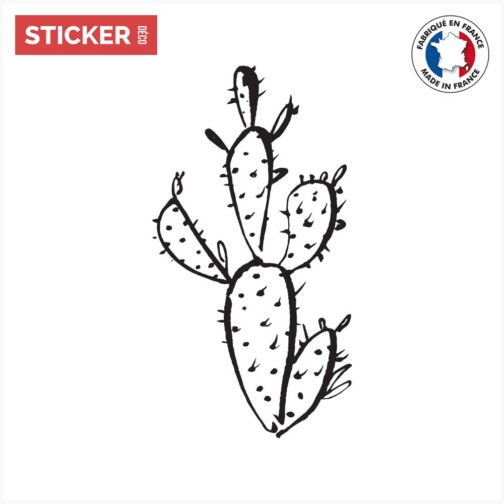sticker cactus doodle 4 branches