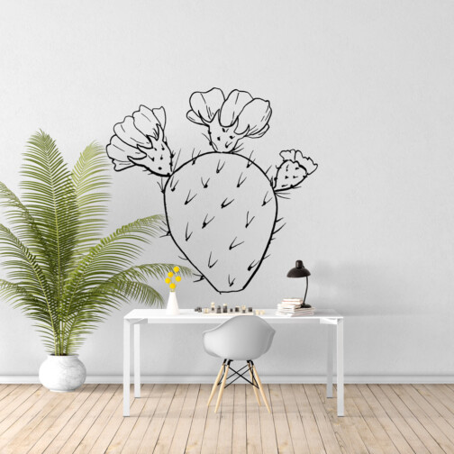 sticker cactus doodle fleur