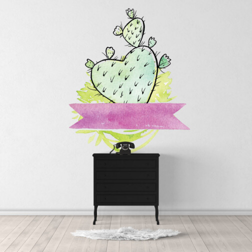 sticker cactus doodle Vert