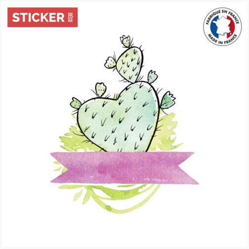 sticker cactus doodle Vert
