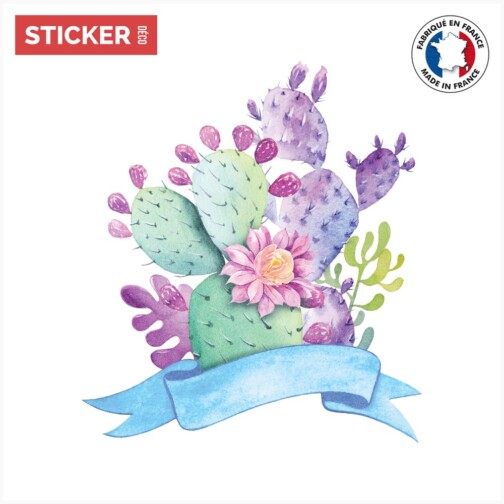 sticker cactus Bouquet Coloré