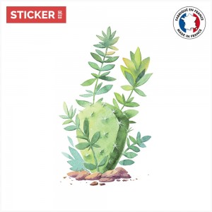 Sticker Cactus Feuilles