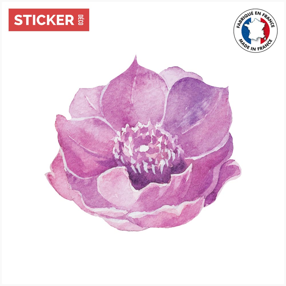 Sticker Fleur Violette - Stickers Fleurs - Autocollant | Stickerdeco.fr