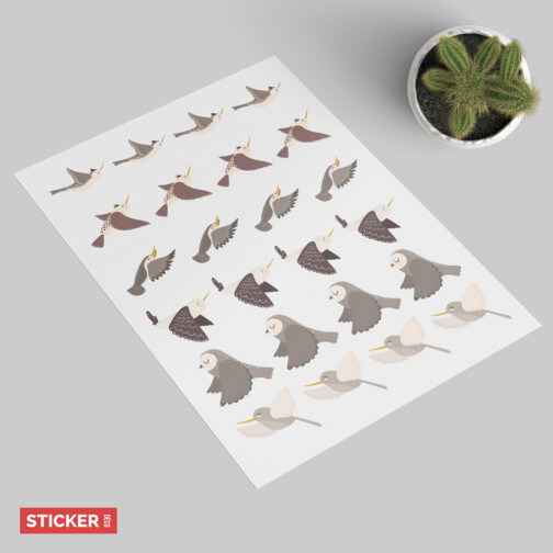 Sticker Oiseau Printanier