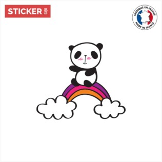 Sticker Arc En Ciel Panda