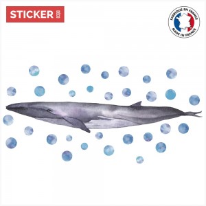 Sticker Baleine Plate
