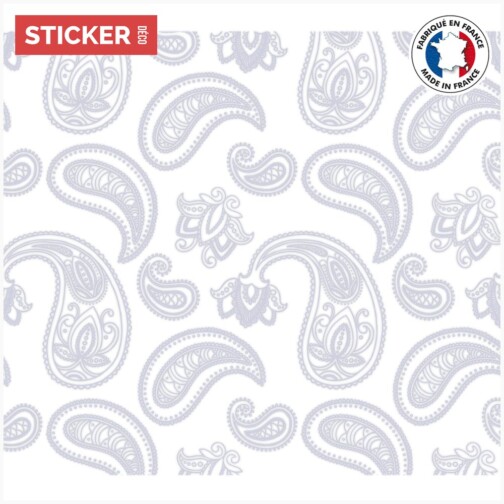 Sticker crédence motif floral gris