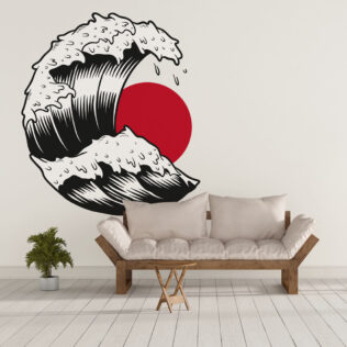 Sticker Japon Vague Hokusai