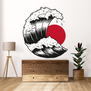 Sticker Japon Vague Hokusai