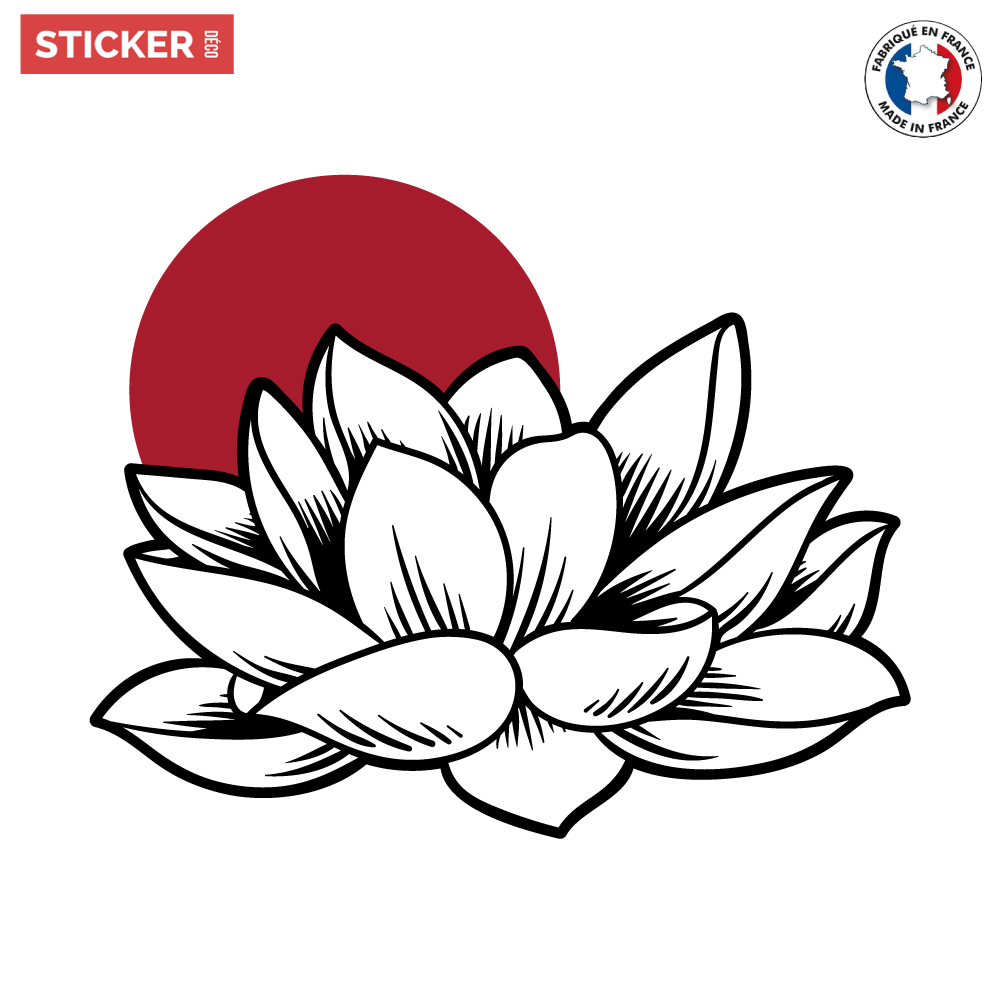 Sticker ZEN Lotus pas cher - Stickers Nature discount - stickers
