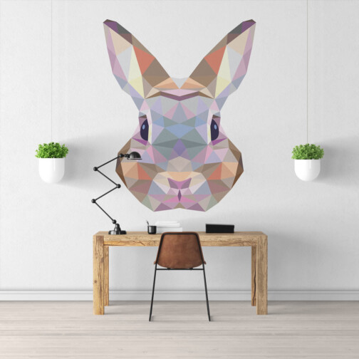 Sticker Lapin Origami