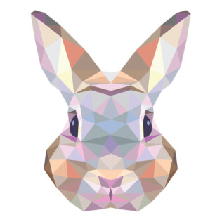 Sticker Lapin Origami