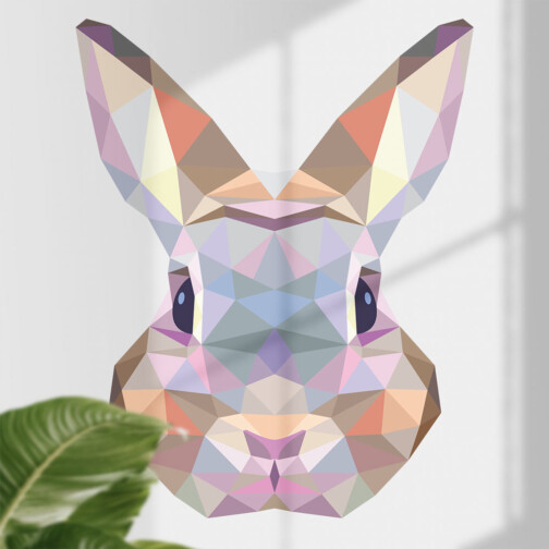 Sticker Lapin Origami