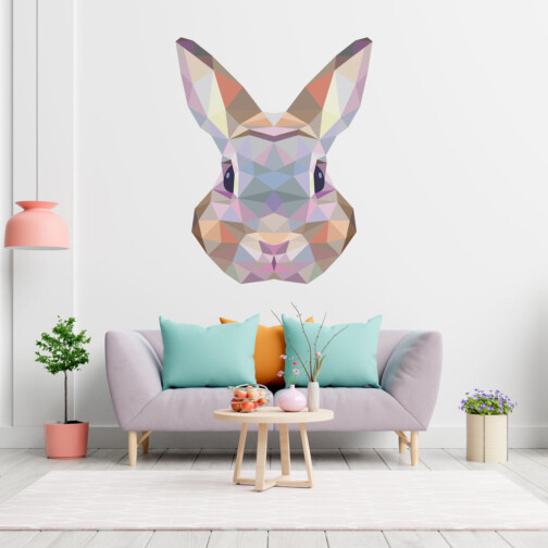 Sticker Lapin Origami