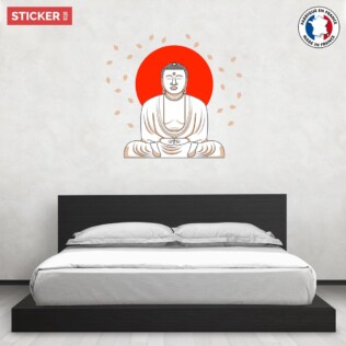 Sticker-zen-bouddha-red