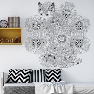 Sticker Chien Mandala 4