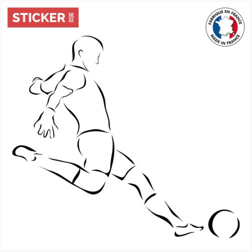 Sticker Footballeur Tir