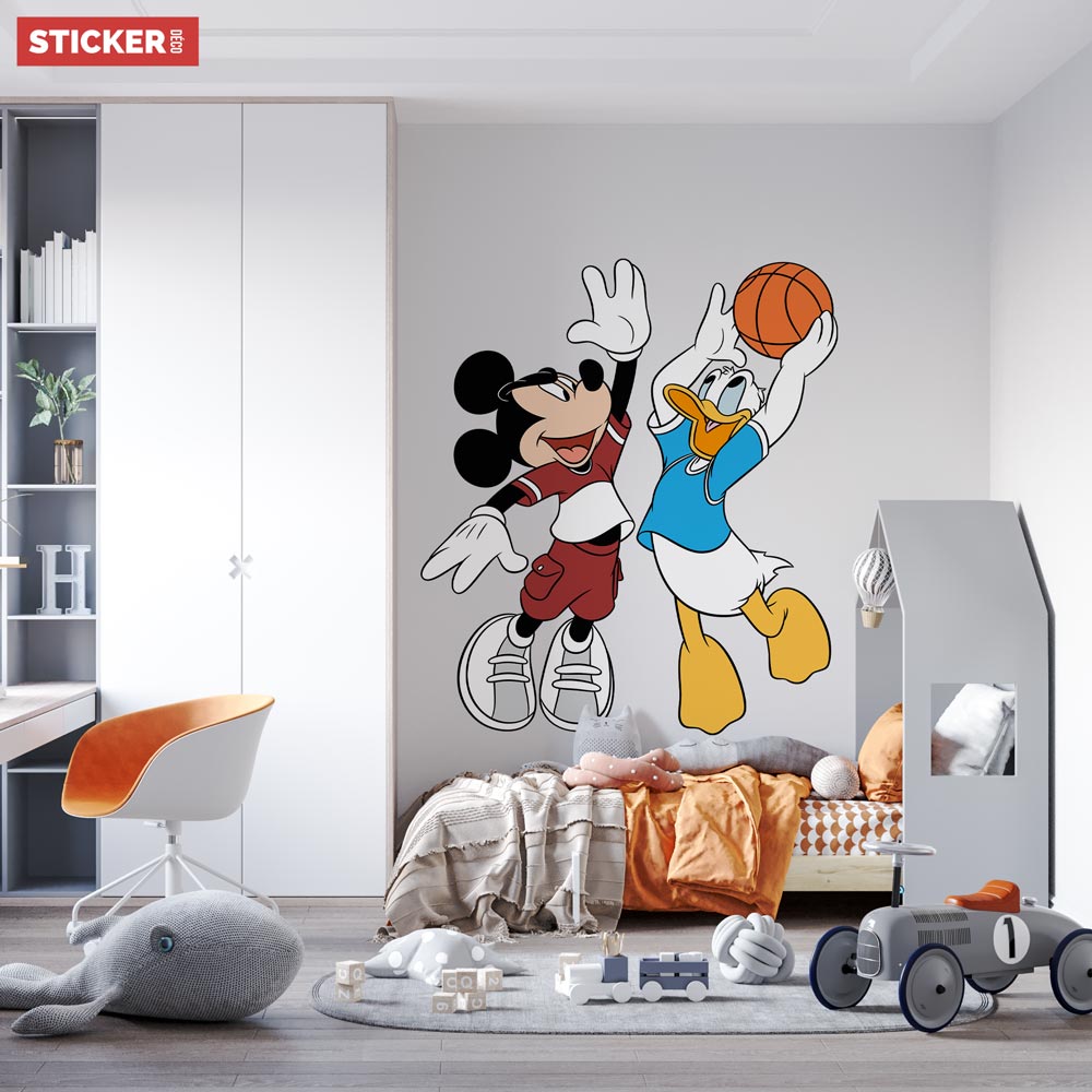 Sticker mural enfant Coeur Minnie Mouse personnalisé