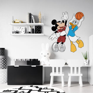 Sticker Mickey Mouse Donald Duck Basket