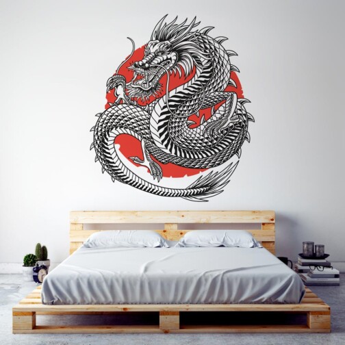 Sticker Mystique Dragon Chinois