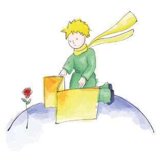 Sticker Petit Prince Rose