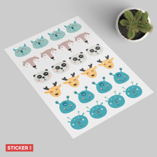 Stickers Planche Animaux 1