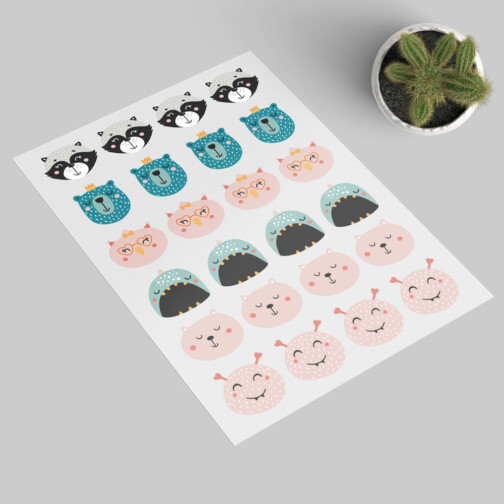Stickers Planche Animaux 2