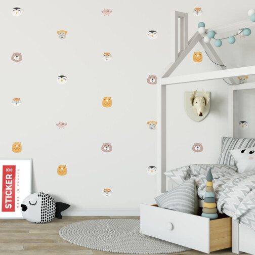 Stickers planche animaux scandinaves
