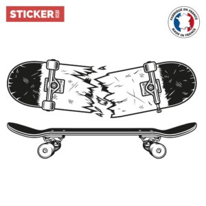 Sticker Skate Cassé