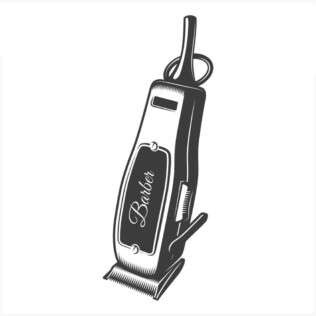 Sticker Tondeuse Coiffeur