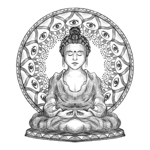 Sticker Zen Bouddha Eyes