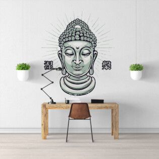 Sticker zen bouddha Grunge