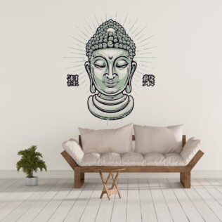 Sticker zen bouddha Grunge