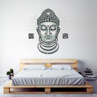 Sticker zen bouddha Grunge