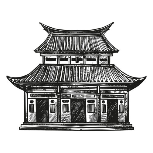 Sticker Zen Temple