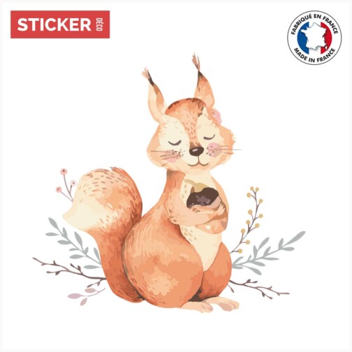 sticker-écureuil-aquarelle