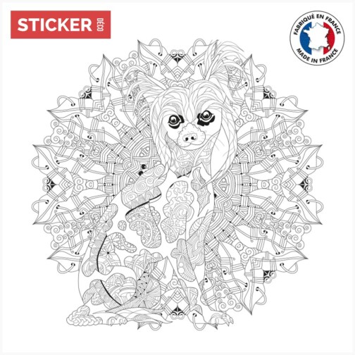 Sticker Chien Mandala 3