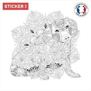 Sticker Chien Mandala Labrador