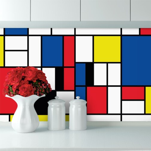 Crédence Adhésive Mondrian