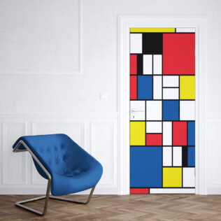 Sticker Porte Mondrian