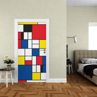 Sticker Porte Mondrian