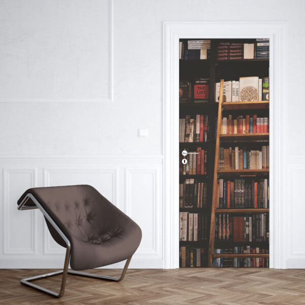 Sticker Porte Bibliotheque Anglaise | Stickers Porte | StickerDeco.fr