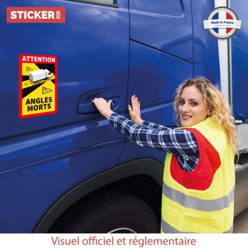 sticker angles morts camion