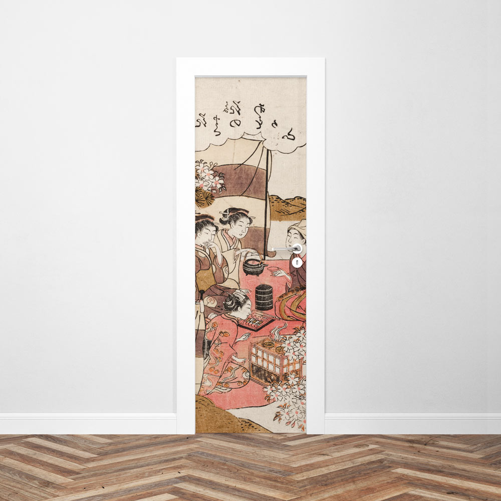 PVC auto-adhésif porte autocollant Simulation 3D rétro bloc de construction lettres papier peint Mural salon chambre maison Design Mural